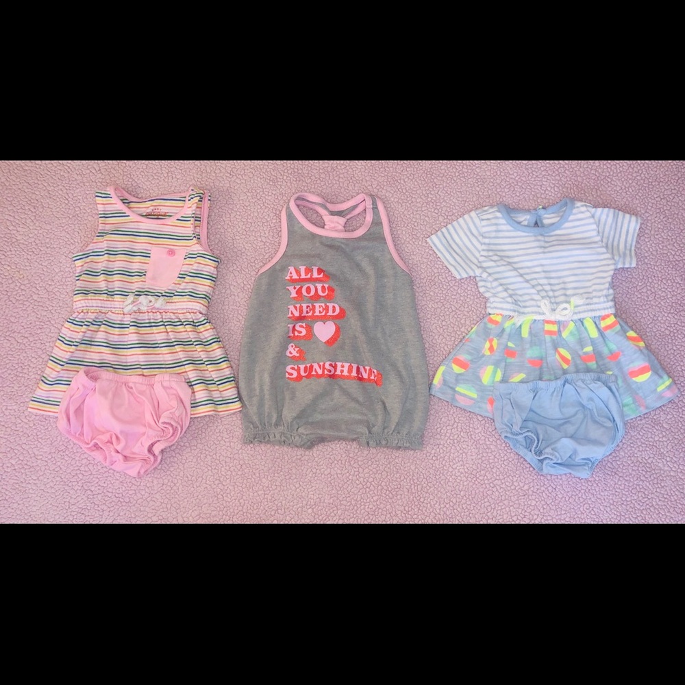 Baby girl dress/romper lot